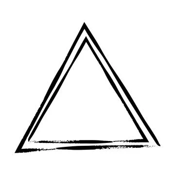 Triangle grunge texture element frame border shape icon for decorative vint.. Illustrazione stock