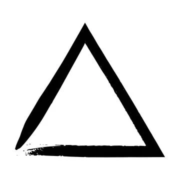 Triangle grunge texture element frame border shape icon for decorative vint.. Stock Illustration
