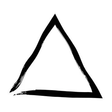 Triangle grunge texture element frame border shape icon for decorative vint.. Illustrazione stock