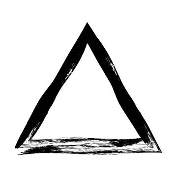Triangle grunge texture element frame border shape icon for decorative vint.. Stock Illustration