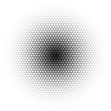 Triangle halftone circular gradient background illustration Stockillustratie