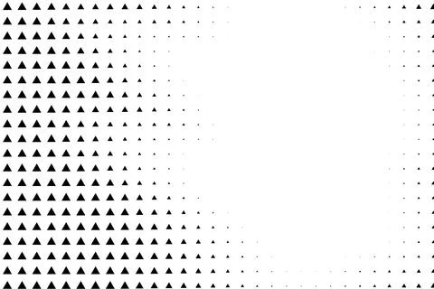 Triangle Halftone Gradient Frame on White Background イラスト素材