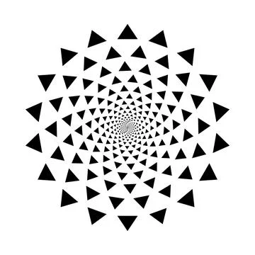 Triangle halftone radial, graphic explosion in circle form, fireworks star .. Ilustración de archivo