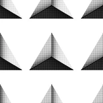 Triangle Halftone Seamless Pattern. Dotted Texture. Overlay Grunge Template Stock Illustration
