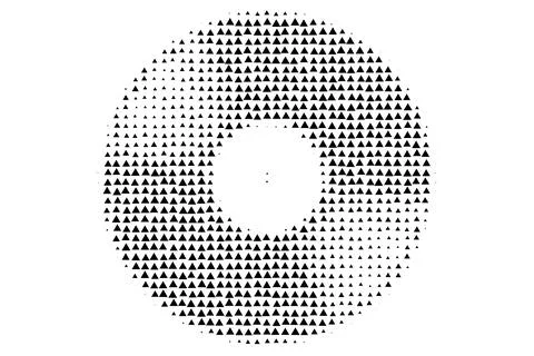 Triangle Halftone Vinyl Record Abstract Art Stock Illustration