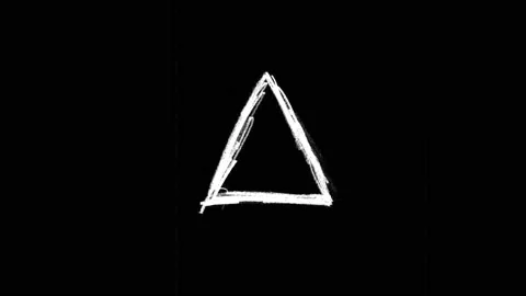 Triangle - hand drawn scribble element (4K) Stock Footage 151076929