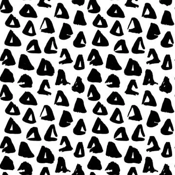 Triangle Hand Drawn Seamless Pattern Stock Illustration