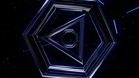 Triangle in hexagon Stock Footage 241027850