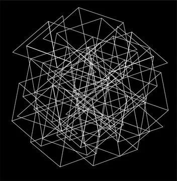 Triangle hexagonal network connection shape for wallpaper and abstract back.. Stock Illustration