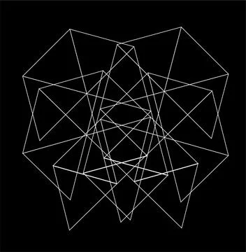 Triangle hexagonal NETWORK shape for wallpaper and abstract background Stock Illustration