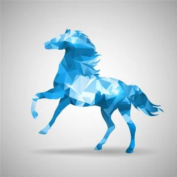 Triangle horse Stock Illustration