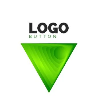 Triangle icon geometric logo template. Minimal geometrical design, 3d geometric Illustrazione stock