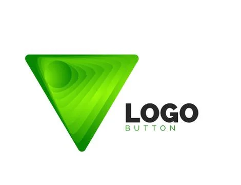 Triangle icon geometric logo template. Minimal geometrical design, 3d geometric 库存插图
