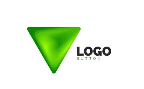 Triangle icon geometric logo template. Minimal geometrical design, 3d geometric イラスト素材
