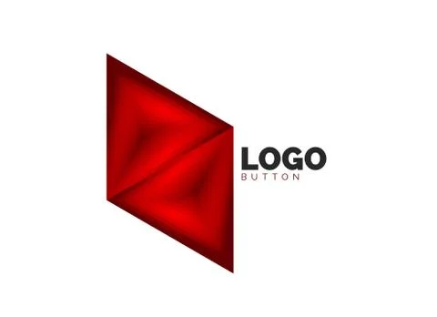 Triangle icon geometric logo template. Minimal geometrical design, 3d geometric 스톡 일러스트
