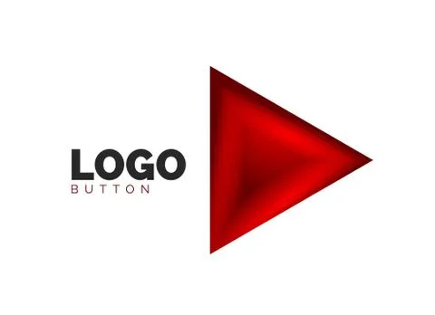 Triangle icon geometric logo template. Minimal geometrical design, 3d geometric Stock Illustration