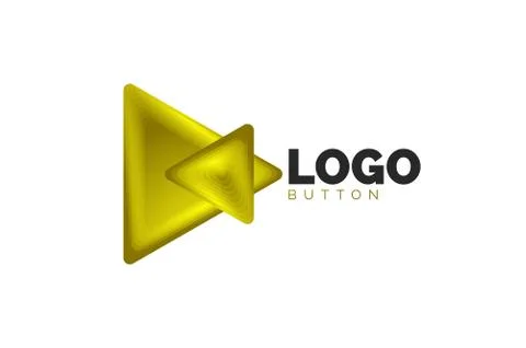 Triangle icon geometric logo template. Minimal geometrical design, 3d geometric イラスト素材