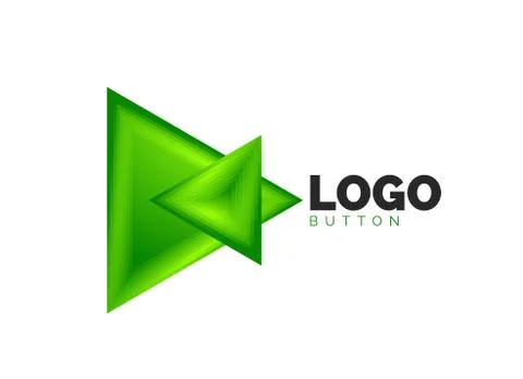 Triangle icon geometric logo template. Minimal geometrical design, 3d geometric 스톡 일러스트