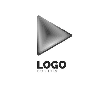 Triangle icon geometric logo template. Minimal geometrical design, 3d geometric Illustrazione stock