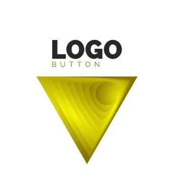 Triangle icon geometric logo template. Minimal geometrical design, 3d geometric イラスト素材