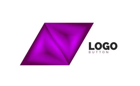 Triangle icon geometric logo template. Minimal geometrical design, 3d geometric イラスト素材