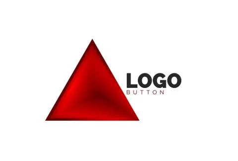Triangle icon geometric logo template. Minimal geometrical design, 3d geometric イラスト素材