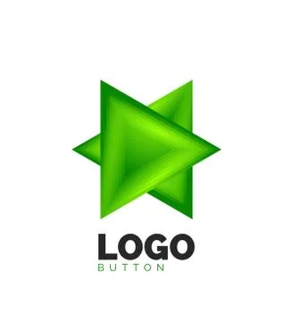 Triangle icon geometric logo template. Minimal geometrical design, 3d geometric 스톡 일러스트
