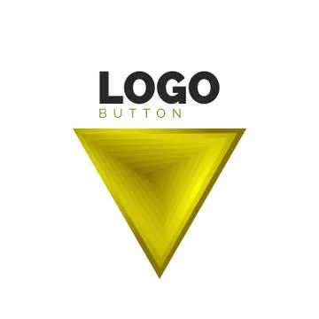 Triangle icon geometric logo template. Minimal geometrical design, 3d geometric イラスト素材