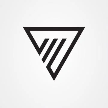 Triangle icon logo vector design Stock Illustration