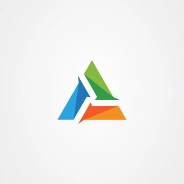 Triangle icon logo vector design Stock Illustration