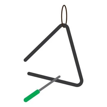 Triangle icon traditional musical instruments Stock Illustration