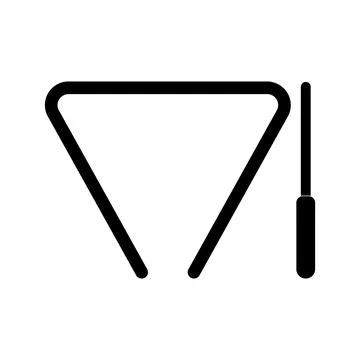 Triangle icon traditional musical instruments Stock Illustration