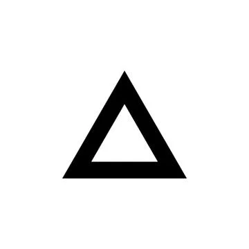 Triangle icon. vector illustration black on white background Stock Illustration