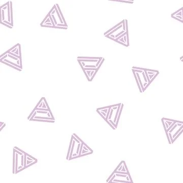Triangle impossible geometric shape glyph seamless pattern イラスト素材
