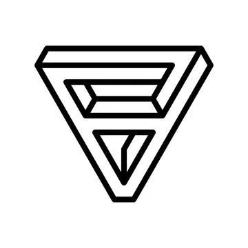 Triangle impossible geometric shape line icon vector illustration イラスト素材