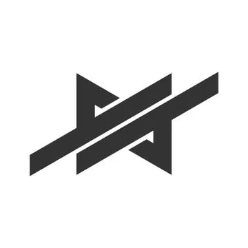 Triangle Infinity Line Logo Template Illustration Design. Vector EPS 10. Illustrazione stock