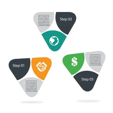 Triangle Infographic Design Template Stock Illustration