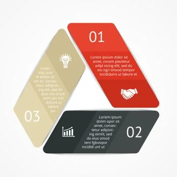Triangle infographic. Diagram, graph, presentation. Stock Illustration