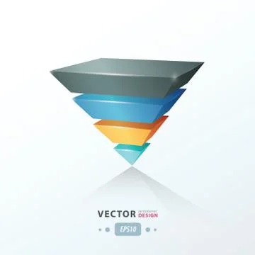 Triangle infographic template Stock Illustration