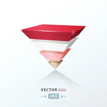 Triangle infographic template  love valentine style Stock Illustration