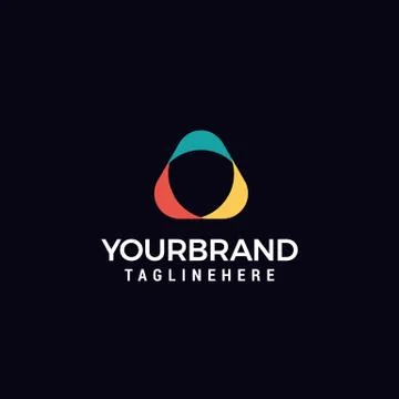 Triangle intersection icon. Multicolor vector for corporate identity, card, l 스톡 일러스트