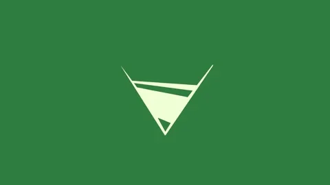 Triangle on it arrow logo isolated on green screen background Stock-Footage 336855661