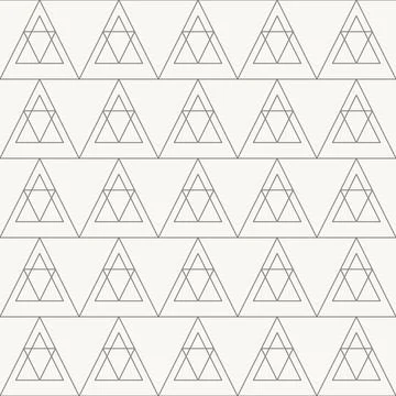 Triangle layered ornament seamless pattern in line design. triangle geometric 스톡 일러스트