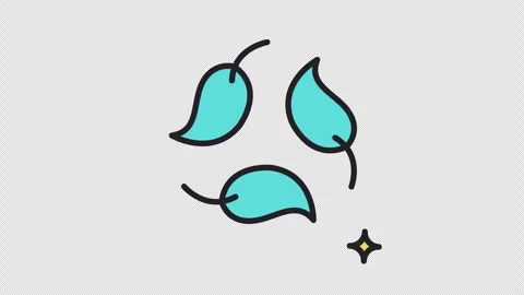 Triangle Leaf Animated Icon. Alpha Channel 4K Resolution Stock Footage 289716512