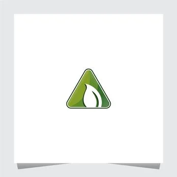 Triangle Leaf Logo Inspirations Template. icon 스톡 일러스트