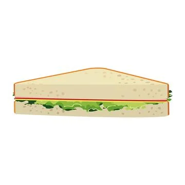 Triangle lettuce sandwich. Vector Stock Illustration