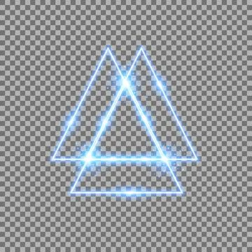 Triangle light effect, laser Stock Illustration