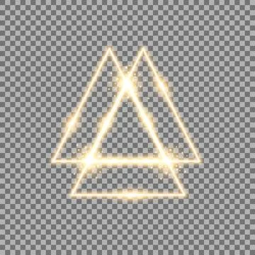 Triangle light effect, laser Stock Illustration