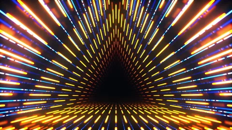Triangle Light Tunnel Loop Stock Footage 244808666