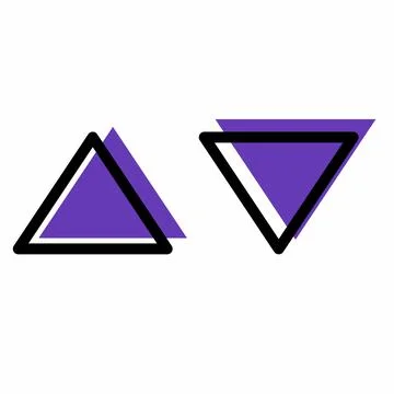 Triangle line art vector icon Illustrazione stock